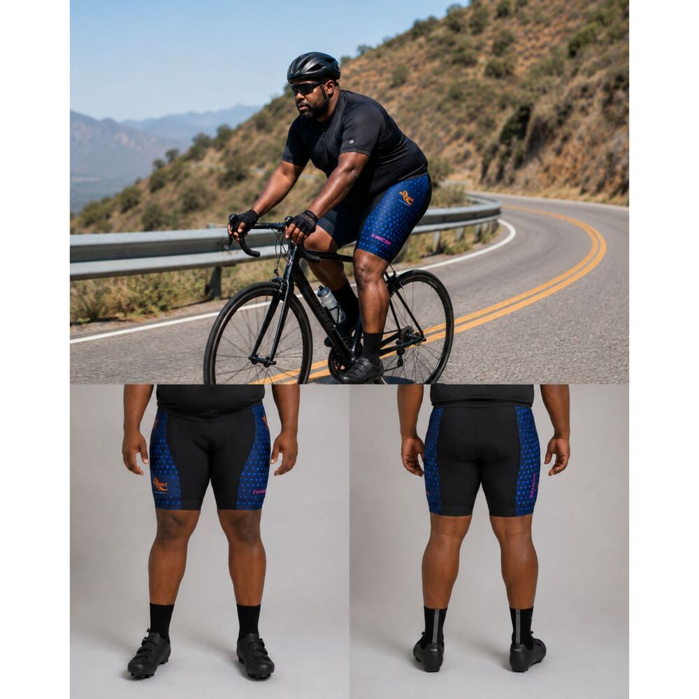Men’s Cycling Shorts – Padded Bicycle Riding Shorts (XXL)